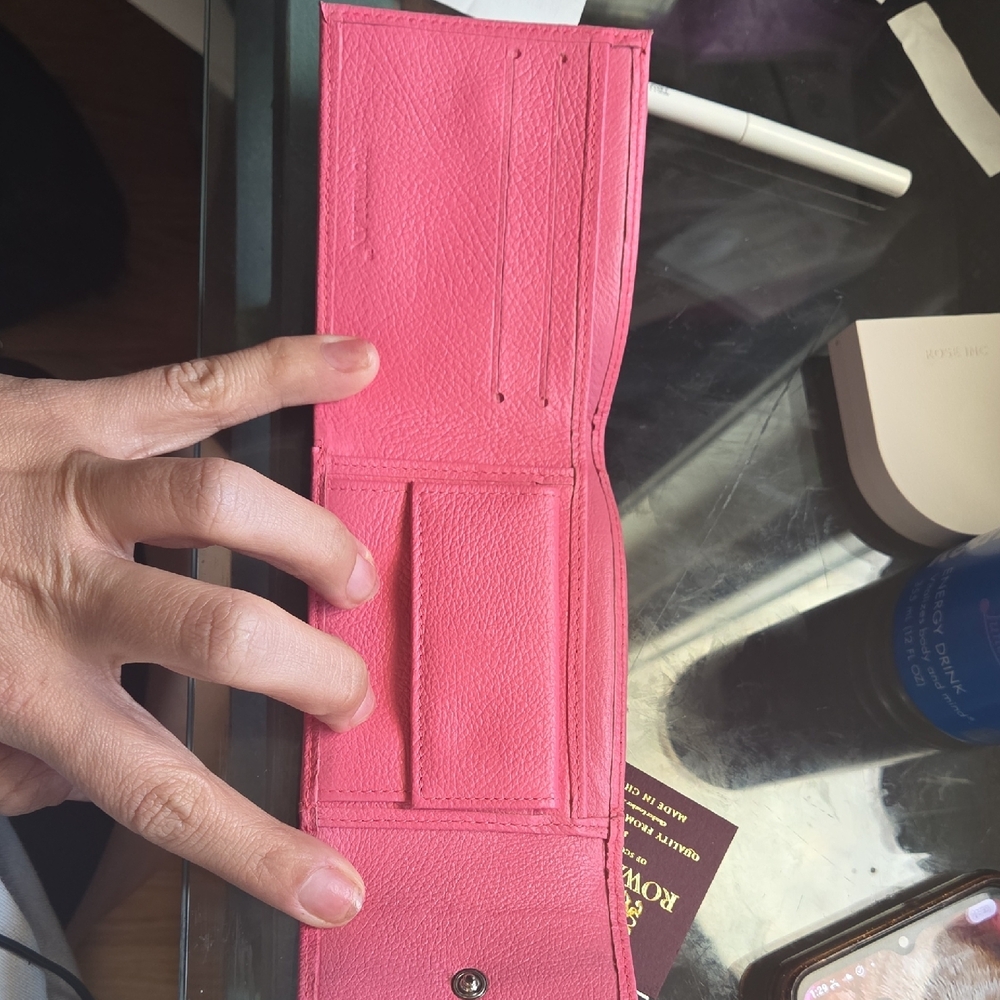 ROWALLAN pink Leather Crossbody Wallet - Picture 2 of 5